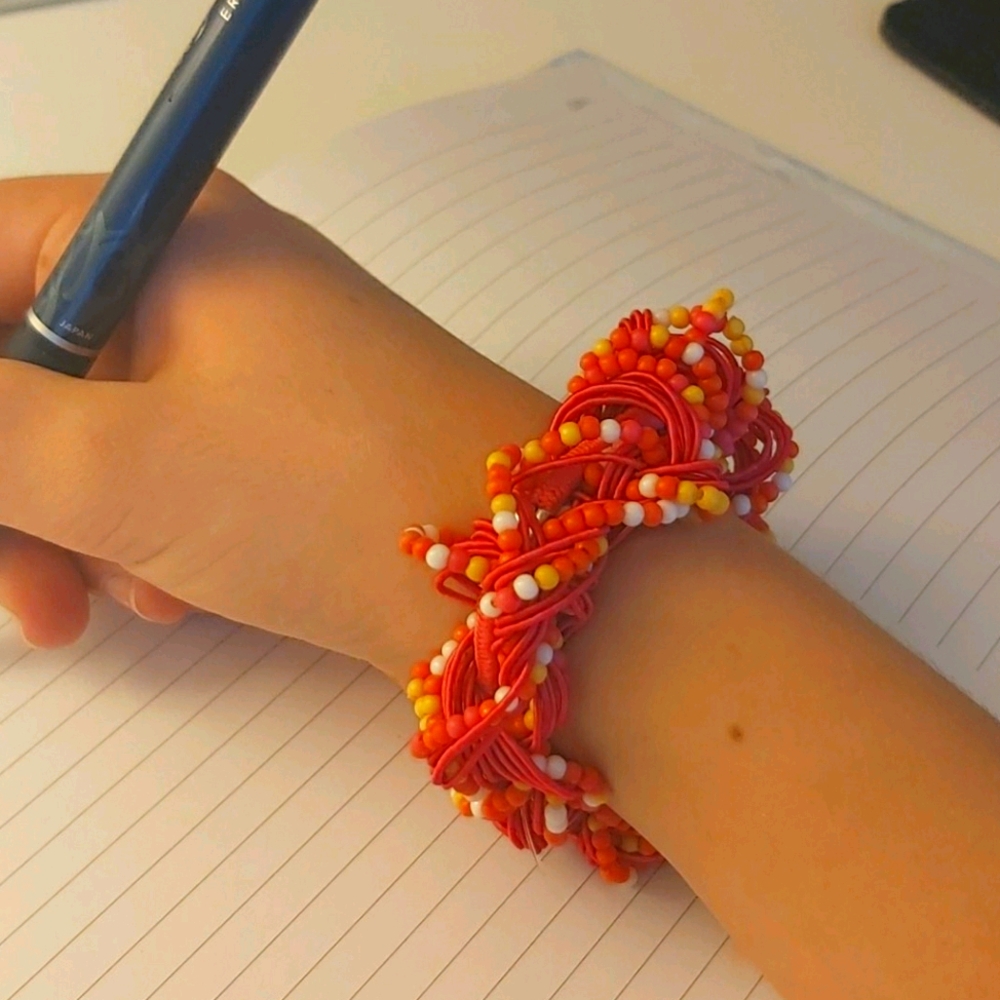 Hand and head band.